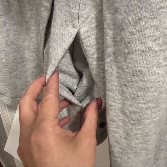 Zella Women's Shooting Star Drape Gray Cardigan Sweater Size S Open Front - Picture 9 of 16